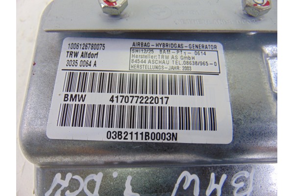 Airbag lateral trasero derecho, Bmw Serie 7 (E65/E66) 740d 2007, 30350064A