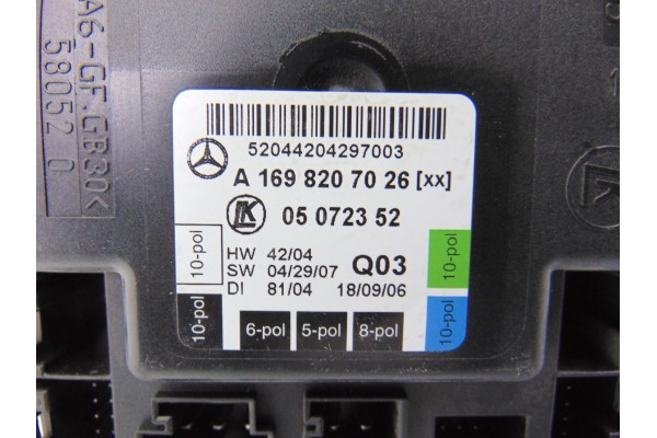 Módulo electrónico, Mercedes-benz Clase a (Bm 169) A 200 Turbo (169.034) 2006, A1698207026