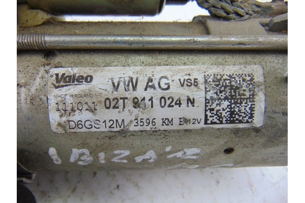 Motor arranque, Seat Ibiza Berlina (6J5) Reference 2012, 02T911024N