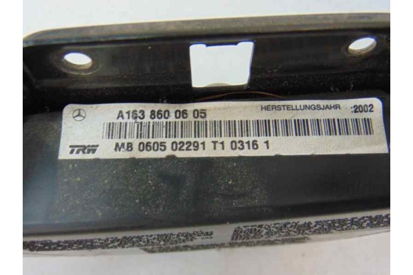 Airbag lateral trasero izquierdo, Mercedes-benz Clase Ml (Bm 163) 270 Cdi (163.113) 2002, A1638600605