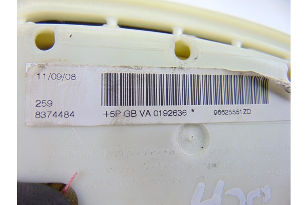 Airbag lateral derecho, Peugeot 407 Confort 2008, 96625551