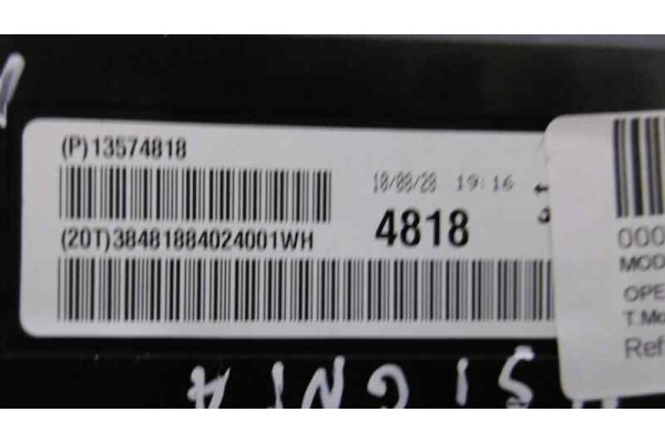 Módulo encendido, Opel Insignia Berlina Edition 2010, 13574818
