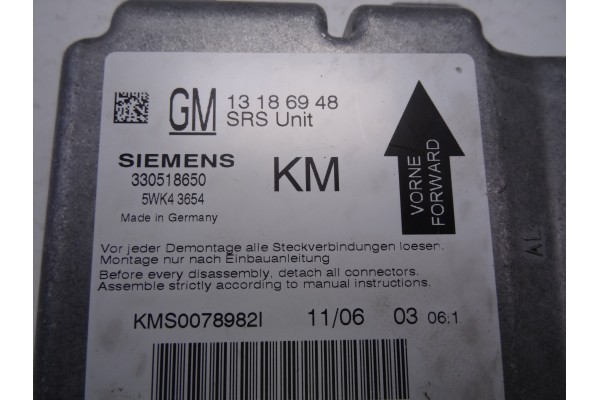 Centralita airbag, Opel Vectra C Berlina Cosmo 2006, 13186948