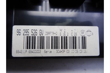 Mando climatizador, Peugeot 607 (S1)(12.2000) Pack 2002, 96295526