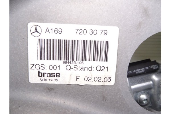 Elevalunas delantero derecho, Mercedes-benz Clase a (Bm 169) A 180 Cdi (169.007) 2006, A1697203079
