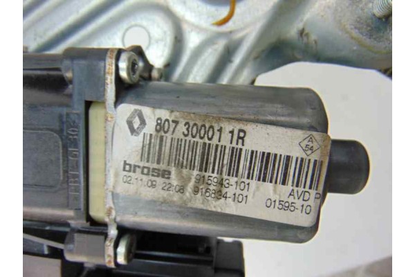 Elevalunas delantero derecho, Renault Scenic Iii (Jz) Emotion 2009, 807300011R