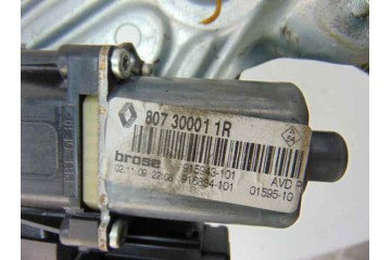 Elevalunas delantero derecho, Renault Scenic Iii (Jz) Emotion 2009, 807300011R