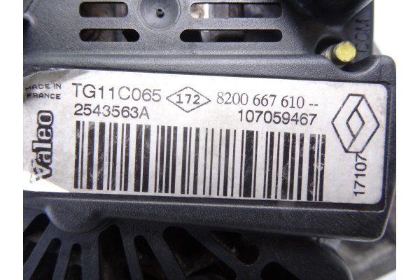Alternador, Renault Scenic Ii (Jm) Confort Dynamique 2007, 8200667640