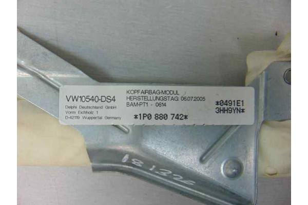 Airbag cortina delantero derecho, 1P0880742