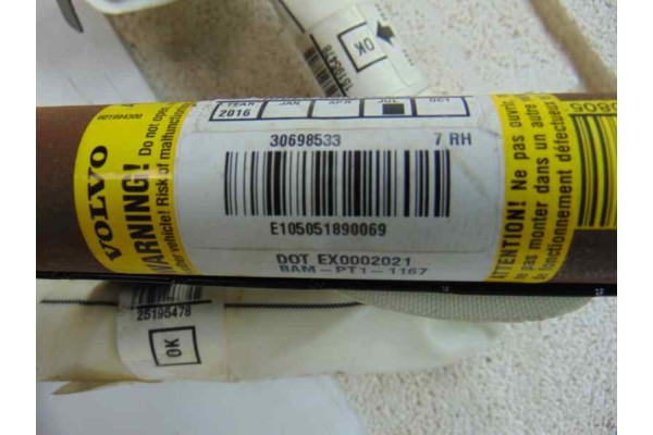 Airbag cortina delantero derecho, Volvo XC90 D5 Executive (7 asientos) (136kW) 2006, 30698533