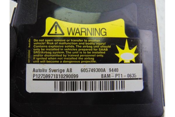 605749300A AIRBAG LATERAL IZQUIERDO SAAB 9-3 FAMILIAR Vector 2008 605749300A 198899 SAAB - 5