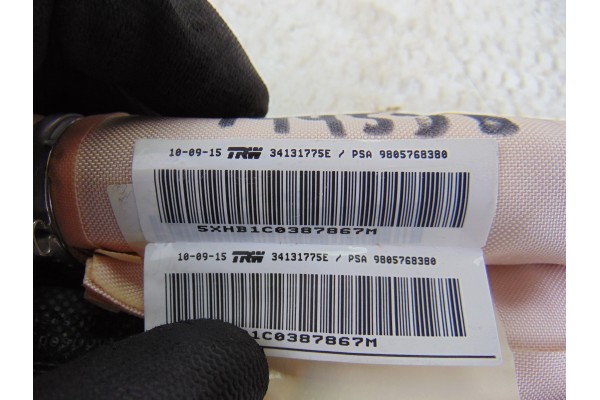Airbag cortina delantero derecho, Peugeot 308 Style 2015, 9805768380