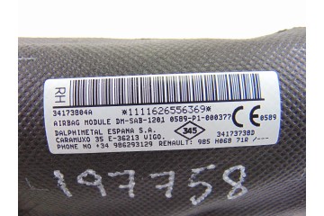 Airbag lateral derecho, Dacia Duster I Black Shadow 4x4 2016, 34173804A