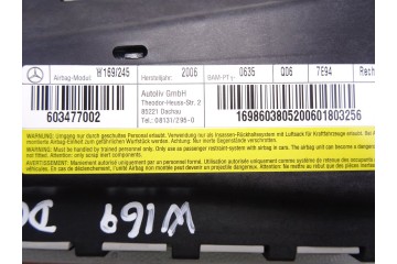 Airbag lateral derecho, Mercedes-benz Clase a (Bm 169) A 180 Cdi (169.007) 2006, 1698603805