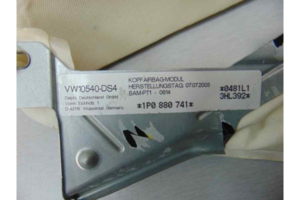 Airbag cortina delantero izquierdo, 1P0880741