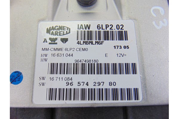 Centralita motor uce, Citroen C3 1.4 16V SensoDrive X-Tr 2004, 9657429780 usado 4