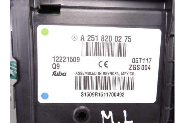 Antena, Mercedes-benz Clase Ml (Bm 164) 320 / 350 Cdi (164.122) 2005, A2518200275