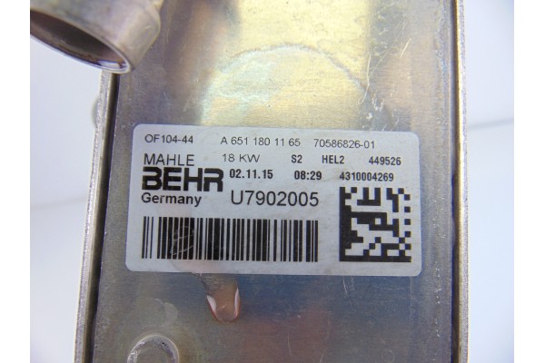 Enfriador aceite motor, A6511801165
