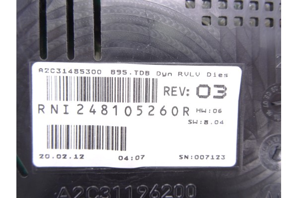 Cuadro instrumentos, Renault Megane Iii Coupe Dynamique 2012, 248105260R