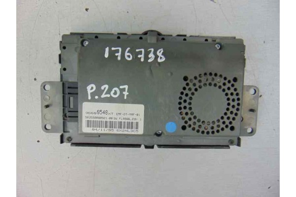 Pantalla multifuncion, Peugeot 207 X-Line 2006, 96600548XT usado 4