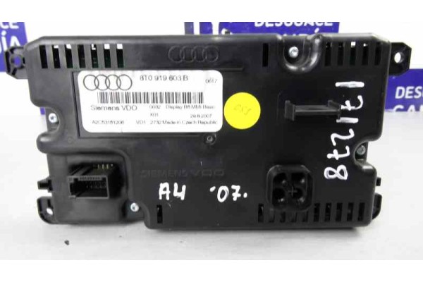 Pantalla multifuncion, Audi A4 Berlina (8K2) Básico 2007, 8T0919603B
