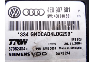 Módulo electrónico, Audi A8 (4E) 3.0 TDI Quattro 2005, 4E0907801