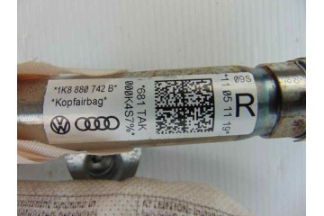 Airbag cortina delantero derecho, Volkswagen Scirocco (137) 2.0 TDI (103kW) BlueMotion 2011, 1K8880742B