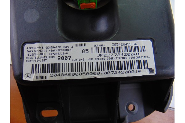 Airbag delantero derecho, Mercedes-benz Clase C (Bm 204) Berlina C 180 Kompressor (204.046) 2008