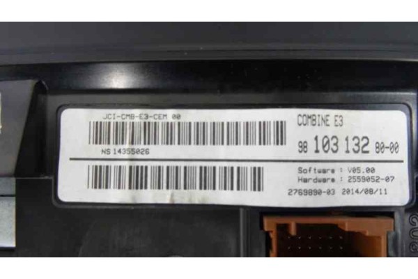 Cuadro instrumentos, Citroen C4 Cactus Feel 2014, 9810313280 usado 4