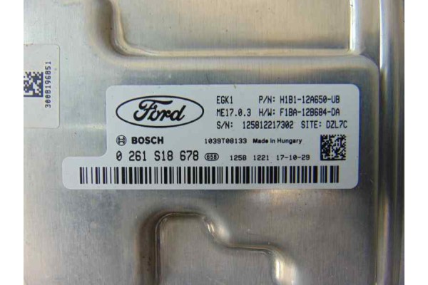 Centralita motor uce, Ford Fiesta (CE1) Cool&Connect 2017, H1B1-12A650-UB