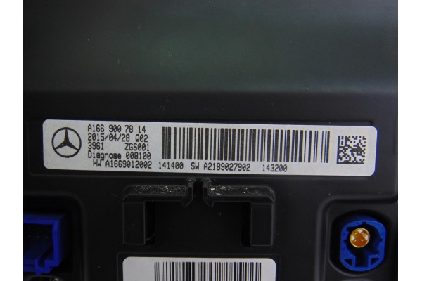 Pantalla multifuncion, Mercedes-benz Clase Cla (Bm 117) CLA 220 CDI 4Matic (117.305) 2015, A1669007814