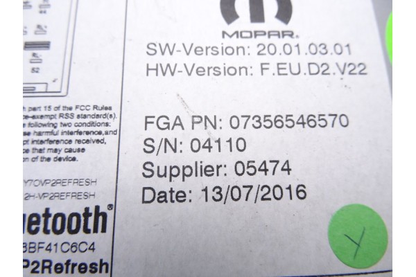 Sistema navegacion gps, Fiat Ii Tipo (356) Berlina Easy 2016, 07356546570