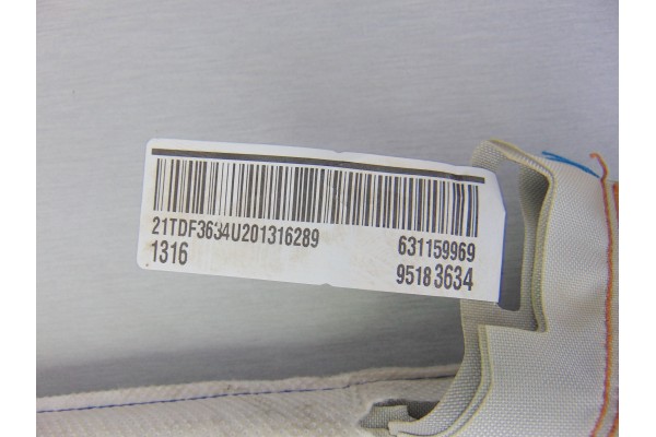 Airbag cortina delantero izquierdo, Chevrolet Aveo Hatchback Lt 2012, 95183634