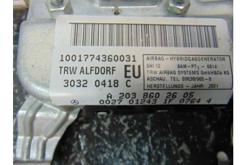 Airbag lateral delantero derecho, Mercedes-benz Clase C (Bm 203) Berlina 220 Cdi (203.006) 2002, A2038602605