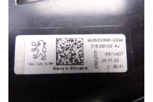 Piloto trasero derecho interior, Peugeot 308 (P5) Active Pack 2022, 9835300580