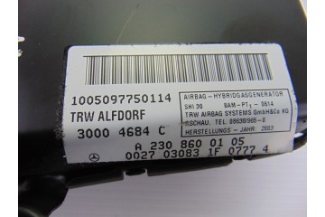 Airbag lateral delantero izquierdo, Mercedes-benz Sl (Bm 230) Roadster 500 (230.475) 2003, A2308600105