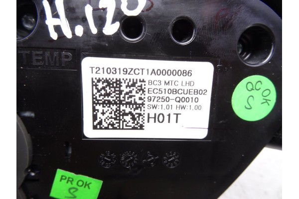 Mando calefaccion / aire acondicionado, Hyundai I20 (BC3) Essence 2021, 97250Q0010