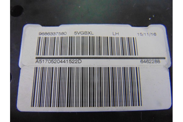 Airbag lateral izquierdo, Peugeot 508 Sw Active 2017, 9686337580