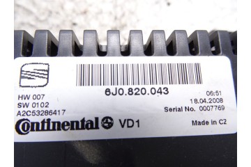 Mando climatizador, Seat Ibiza Berlina (6J5) Reference 2008, 6J0820043