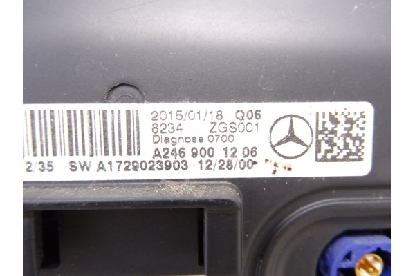 Pantalla multifuncion, Mercedes-benz Clase a (Bm 176) A 180 CDI BlueEfficiency (176.012) 2015, A2469001206
