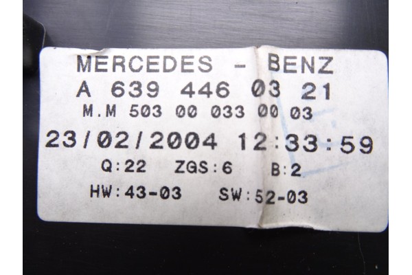 Cuadro instrumentos, Mercedes-benz Viano (639) 2.2 CDI Compacto (639.811) 2004, A6394460321 usado 4