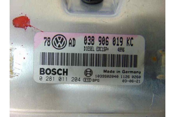 Centralita motor uce, Volkswagen Passat Variant (3B6) Edition 2003, 038906019KC usado 4