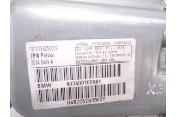Airbag lateral trasero izquierdo, BMW Serie X3 (E83) 3.0d 2005, 30348449A usado 4