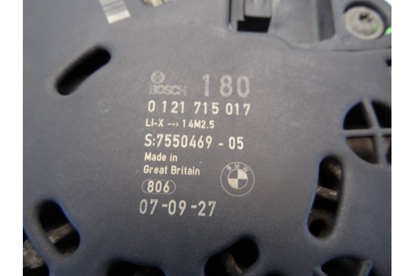 Alternador, BMW Serie 1 Berlina (E81/E87) 116i 2007, 755046905 usado 4