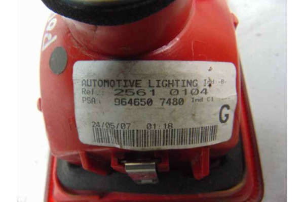 Piloto trasero izquierdo interior, Peugeot 407 Sw Premium 2004, 9646507480 usado 4