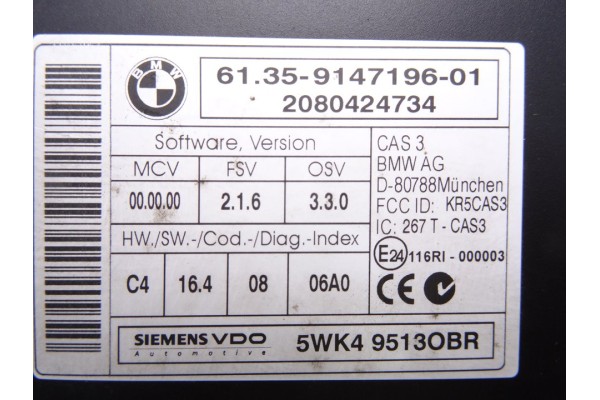 Módulo electrónico, Mini Mini (R56) One 2008, 9147196 usado 4