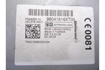 Sistema audio / radio cd, Citroen Grand C4 Picasso Millenium 2013, 98041616XT