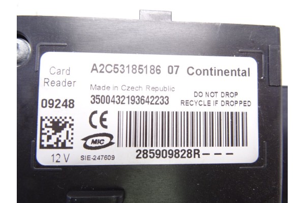 Conmutador de arranque, Renault Megane Iii Sport Tourer Expression 2009, 285909828R usado 4