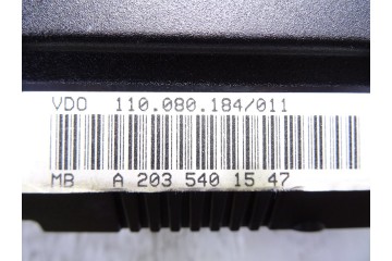 Cuadro instrumentos, Mercedes-benz Clase C (Bm 203) Sportcoupe C 200 Compressor (203.742) 2002, A2035401547