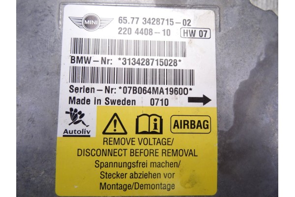 Centralita airbag, Mini Mini (R56) Cooper S 2007, 3428715 usado 4